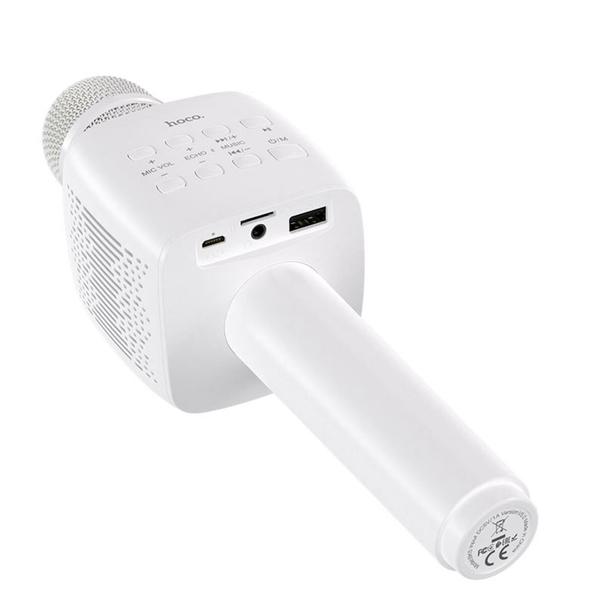 Портативна колонка HOCO BK5 Cantando karaoke microphone White (6931474742292) Фотографія №2 Портативна колонка HOCO BK5 Cantando karaoke microphone White (6931474742292) на малюнкі №2