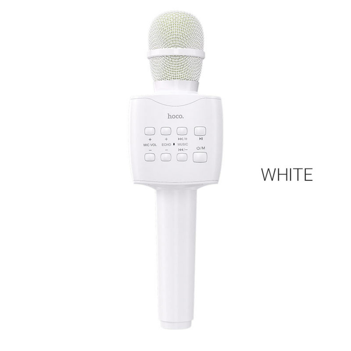 Портативна колонка HOCO BK5 Cantando karaoke microphone White (6931474742292) Фотографія №3 Портативна колонка HOCO BK5 Cantando karaoke microphone White (6931474742292) на малюнкі №3