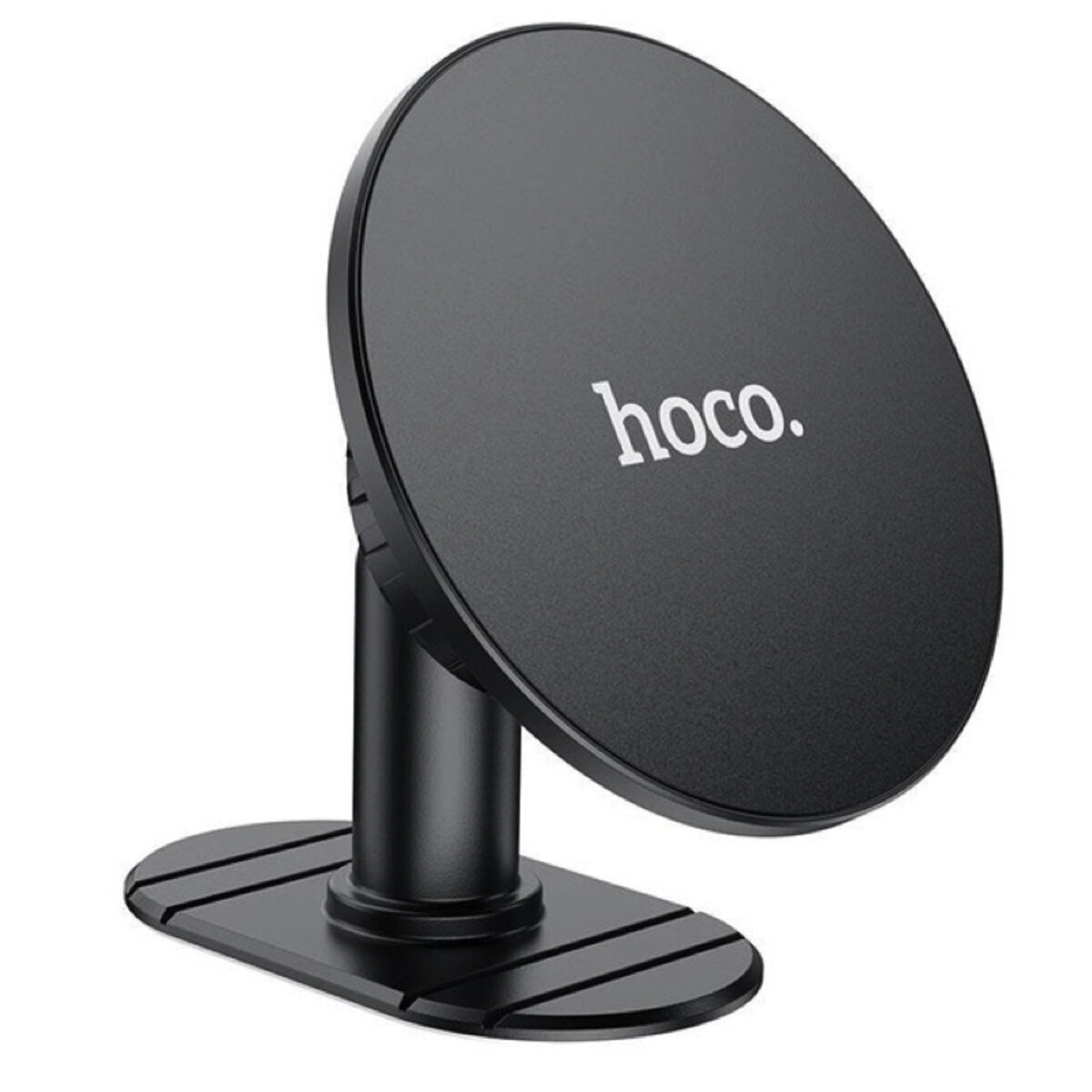 Автотримач для телефона HOCO H13 Fine jade ring magnetic car holder(center console) Black (6931474794512) на картинке №1