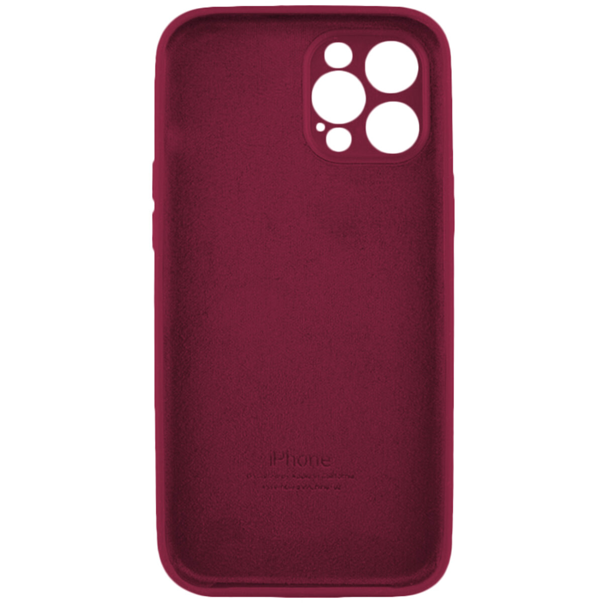 Чехол Silicone Full Case Camera Protect (AA) Apple iPhone 12 Pro (Plum) на картинке №2
