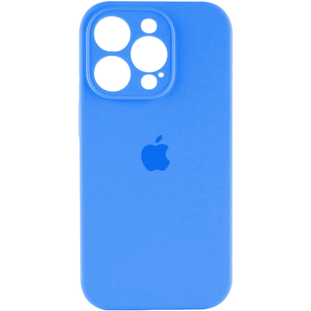 Чехол Silicone Full Case Camera Protect (AA) Apple iPhone 14 Pro Max (Светло-голубой) на картинке №1
