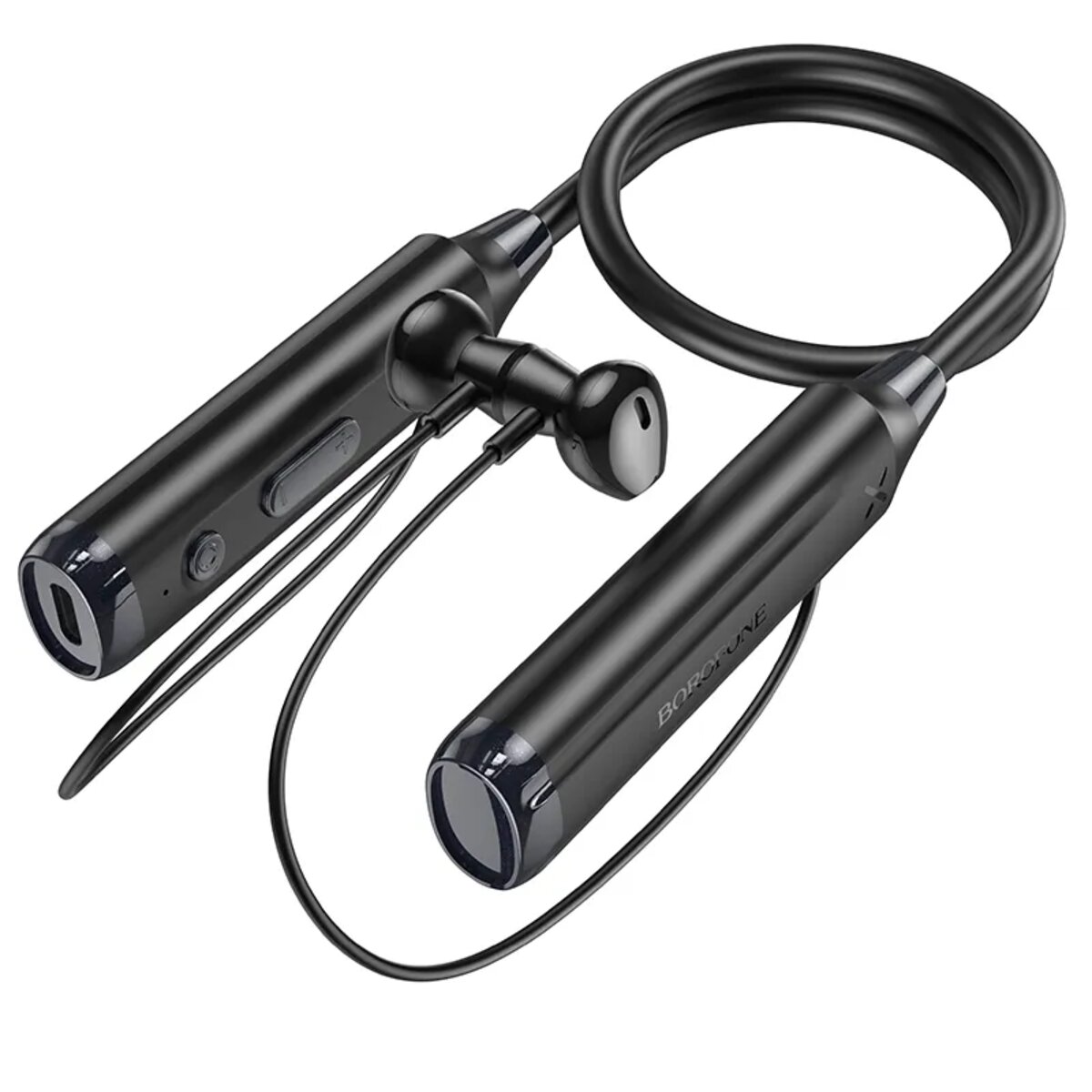 Навушники BOROFONE BE64 Perfect neckband BT earphones Black (BE64B) смотреть фото №3