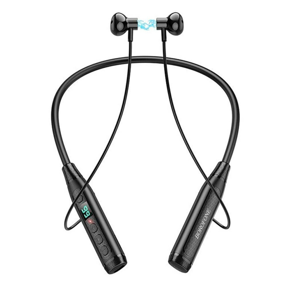 Навушники BOROFONE BE61 Traveller neckband BT earphones Black Фотографія №3 Навушники BOROFONE BE61 Traveller neckband BT earphones Black на малюнкі №3