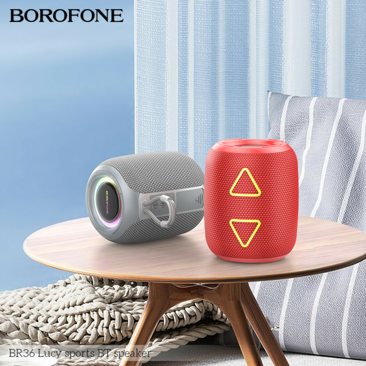 Портативна колонка BOROFONE BR36 Lucy sports BT speaker Dark Gray на картинке №2