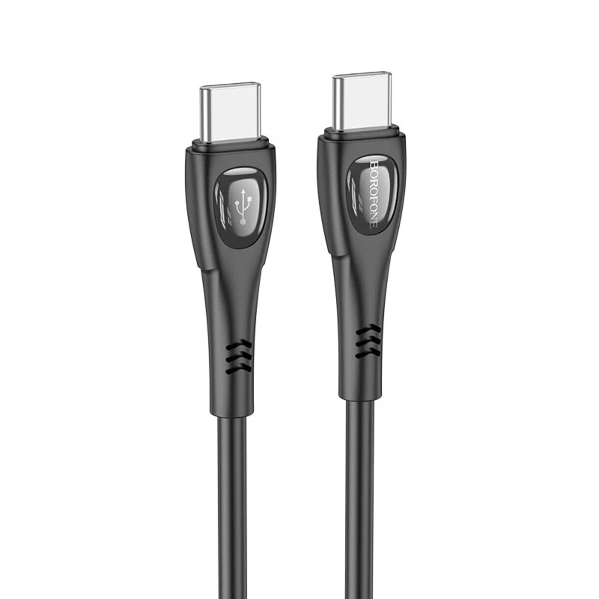 Кабель BOROFONE BX98 Type-C to Type-C Superior 60W charging data cable Black Фотографія №1 Кабель BOROFONE BX98 Type-C to Type-C Superior 60W charging data cable Black на малюнкі №1