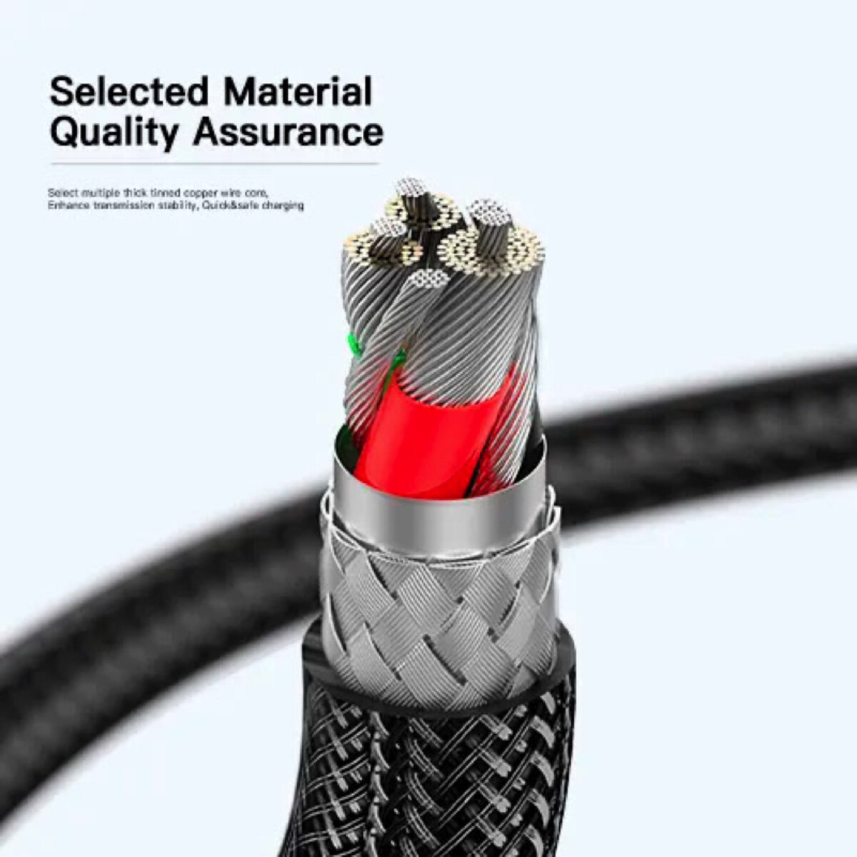 Кабель Essager Interstellar Transparent Design USB Charging Cable Type C to Type C 100W 1m black (EXCTT1-XJ01-P) Фотографія №5 Кабель Essager Interstellar Transparent Design USB Charging Cable Type C to Type C 100W 1m black (EXCTT1-XJ01-P) на малюнкі №5