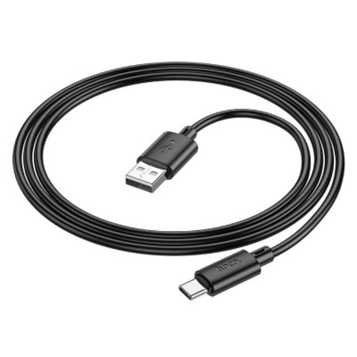 Кабель HOCO X88 Gratified charging data cable for Type-C Black (6931474783349) на картинке №1