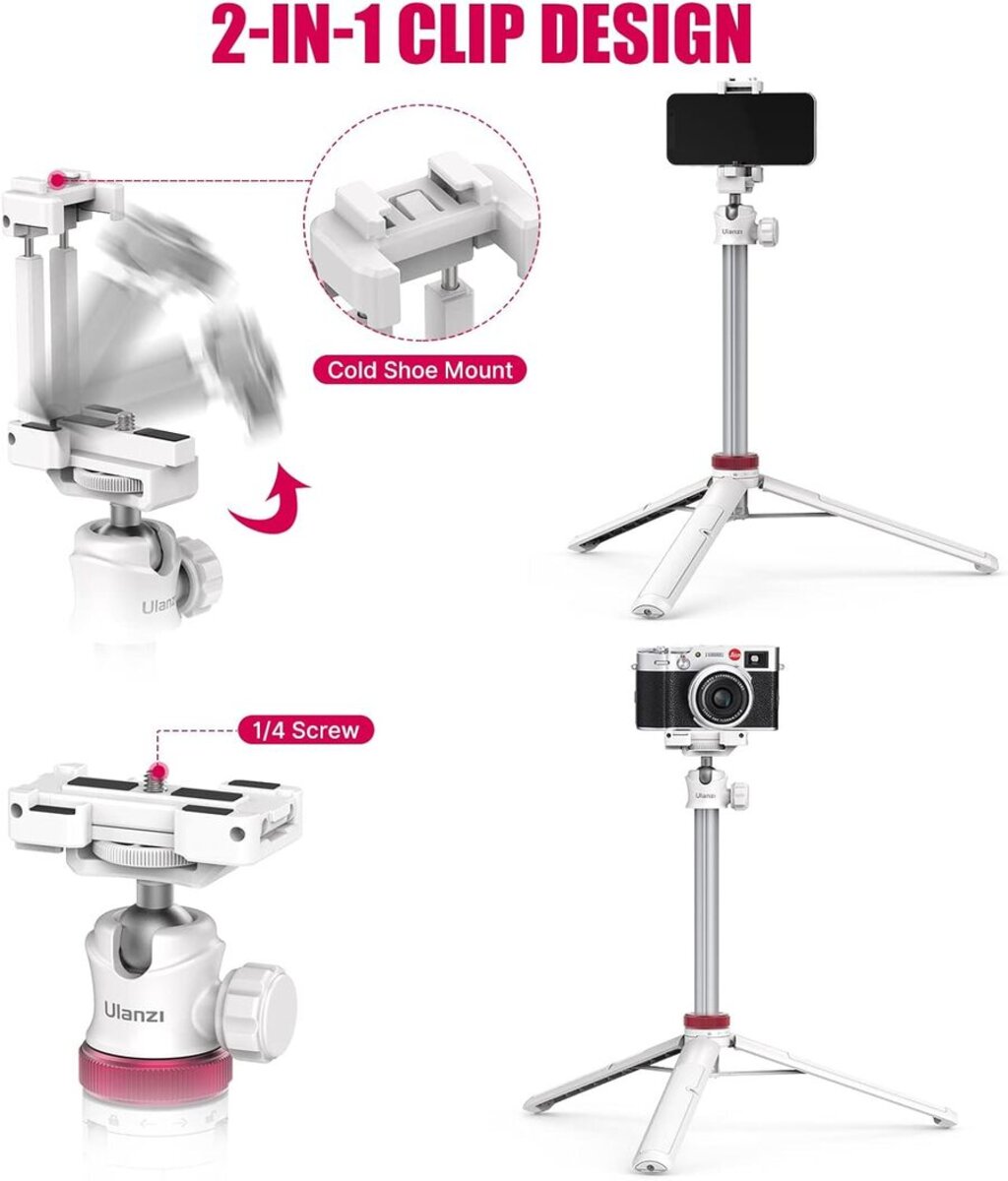 Штатив Ulanzi Vijim Multi-functional Mini Tripod White (UV-2503A MT-44 white) на малюнкі №3
