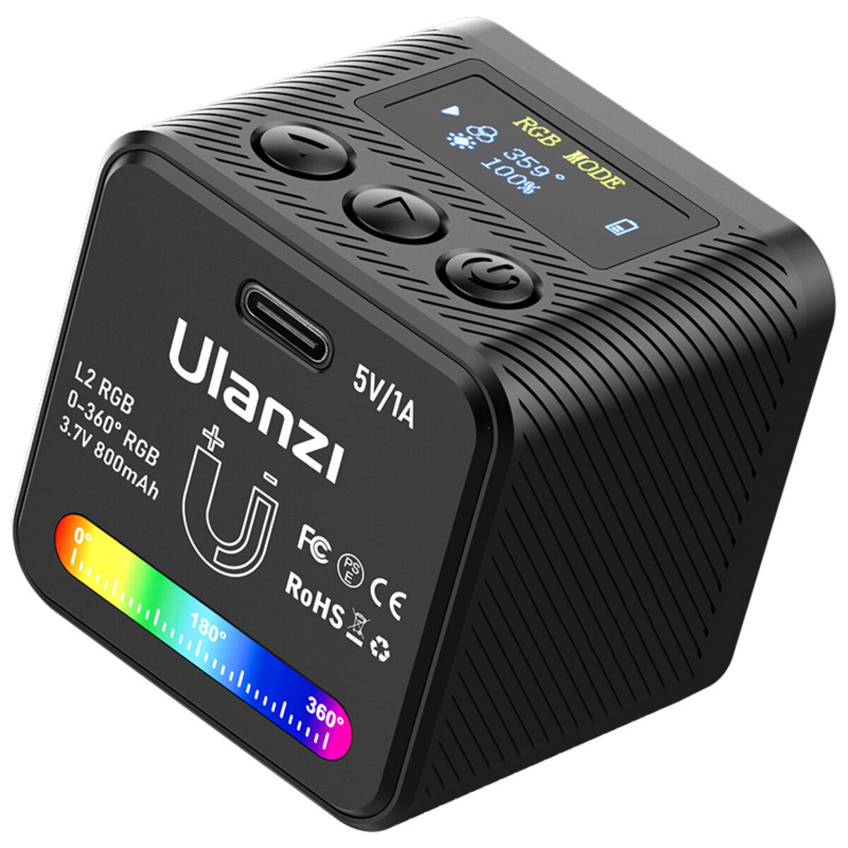 Відеосвітло Ulanzi Vijim RGB COB VEDIO LIGHT (UV-2878 L2 RGB) (UV-2878) на картинке №2
