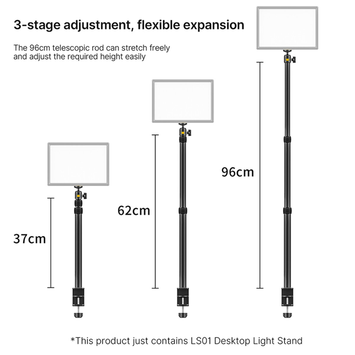 Штатив-тримач Ulanzi Vijim Desktop Extendable Light Stand (UV-2248 LS01) (UV-2248) на картинке №6