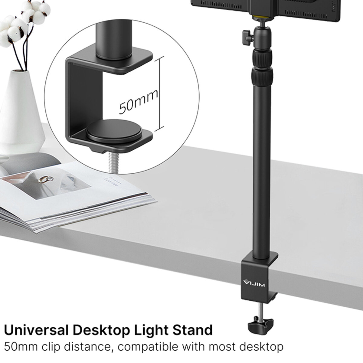 Штатив-тримач Ulanzi Vijim Desktop Extendable Light Stand (UV-2248 LS01) (UV-2248) на картинке №7