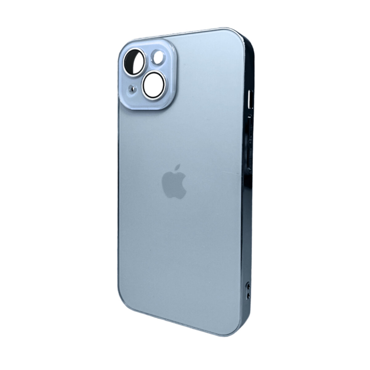 Чохол AG Glass Sapphire Frame MagSafe Logo Full Camera Apple iPhone 14 | TPU+Glass (Світло-блакитний) на малюнкі №1