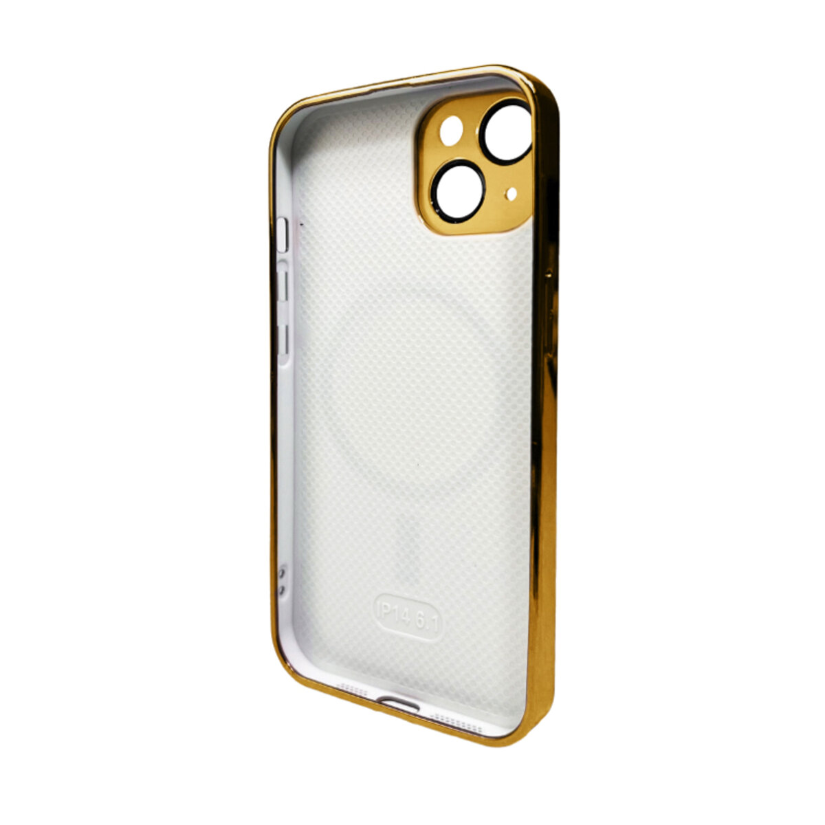 Чохол AG Glass Sapphire Frame MagSafe Logo Full Camera Apple iPhone 14 | TPU+Glass (Золотистий) на малюнкі №2