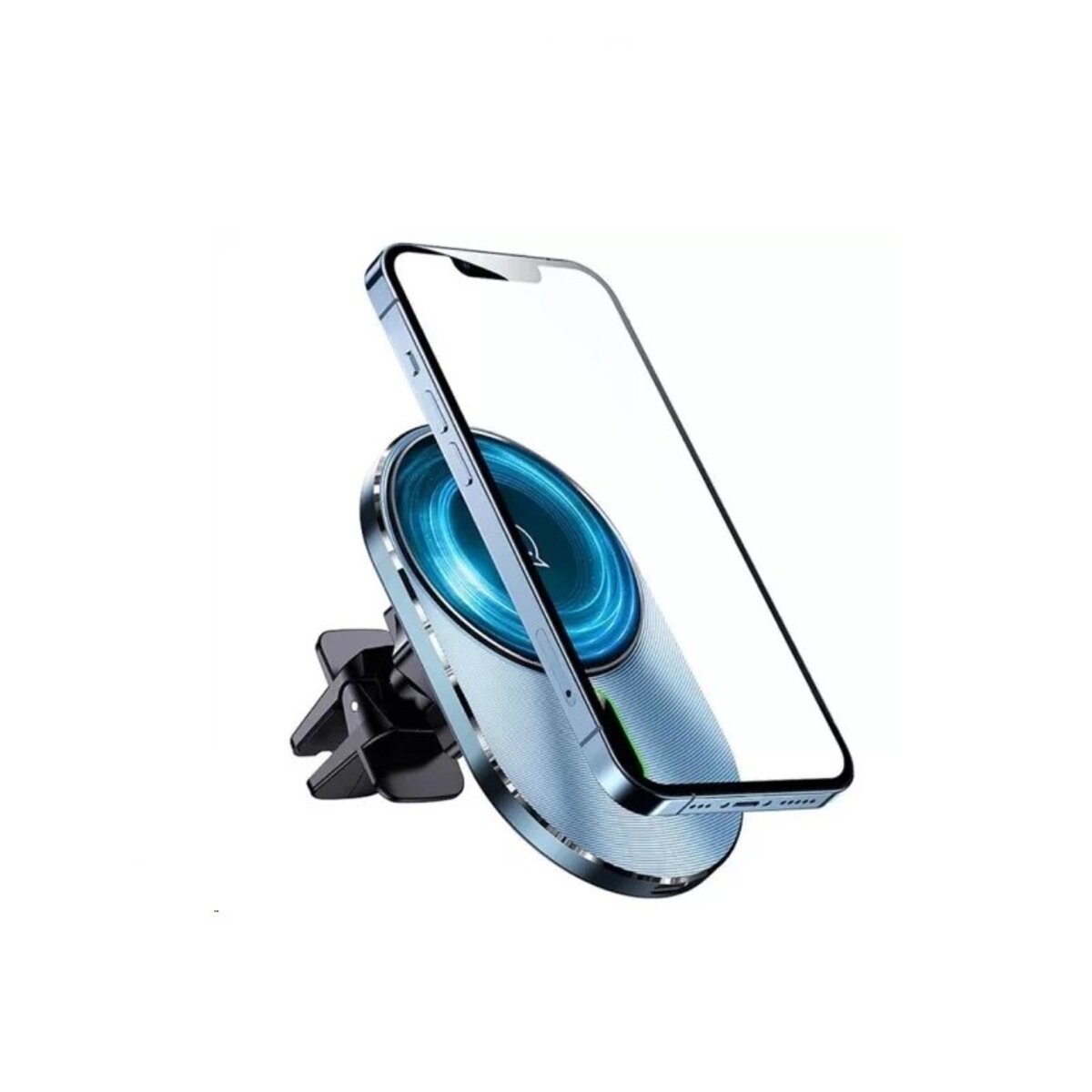 Автотримач для телефона Usams US-CD170 Magnetic Car Wireless Charging Phone Holder (Air Vent) 15W (With Magnetic Ring) Grey (CD170DZ01) на картинке №5