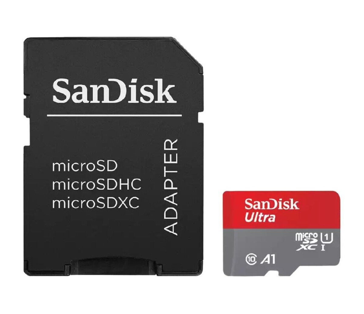 Карта памяті microSDXC (UHS-1) SanDisk Ultra A1 1TB class 10 (R150MB/s) (adapter SD) (SDSQUAC-1T00-GN6MA) Фото 1 Карта памяті microSDXC (UHS-1) SanDisk Ultra A1 1TB class 10 (R150MB/s) (adapter SD) (SDSQUAC-1T00-GN6MA) на картинке №1