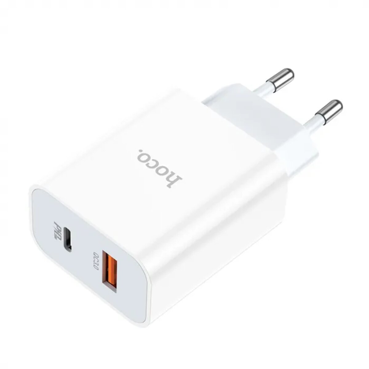 Мережевий зарядний пристрій HOCO C97A PD20W+QC3.0 charger White Фотографія №2 Мережевий зарядний пристрій HOCO C97A PD20W+QC3.0 charger White на малюнкі №2