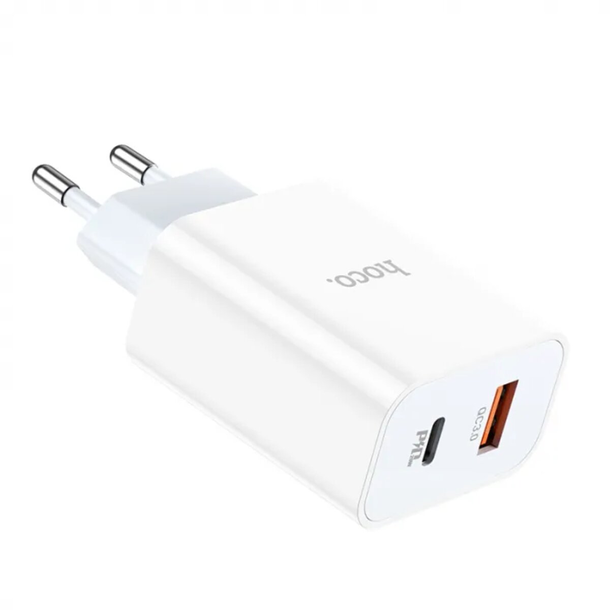 Мережевий зарядний пристрій HOCO C97A PD20W+QC3.0 charger White Фотографія №3 Мережевий зарядний пристрій HOCO C97A PD20W+QC3.0 charger White на малюнкі №3