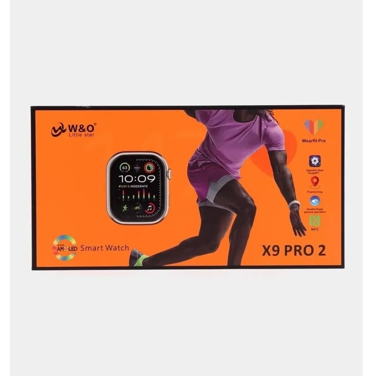 Смарт-годинник W&O X9 Pro2 Amoled+IP67 Black (WOX9P2Black) Фотографія №4 Смарт-годинник W&O X9 Pro2 Amoled+IP67 Black (WOX9P2Black) на малюнкі №4