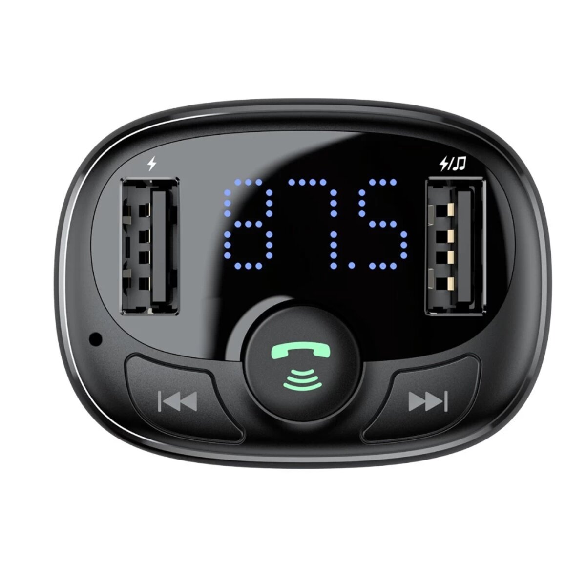 АЗП з FM-модулятор Baseus T Shaped S-09A Car Bluetooth MP3 Player (Standard Edition) Black (CCMT000001) смотреть фото №5