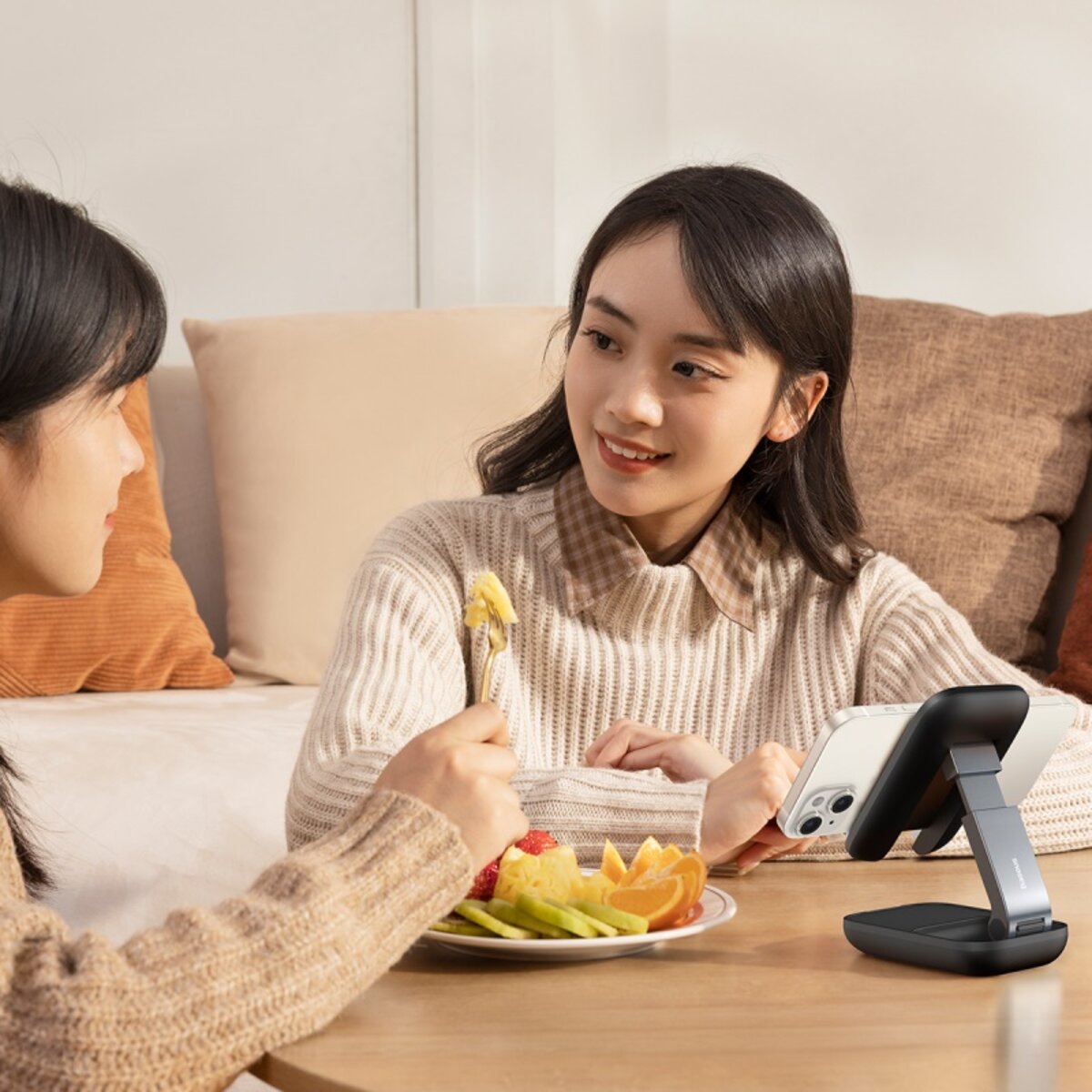 Тримач для телефона Baseus Seashell Series Folding Phone Stand Cluster Black на малюнкі №8