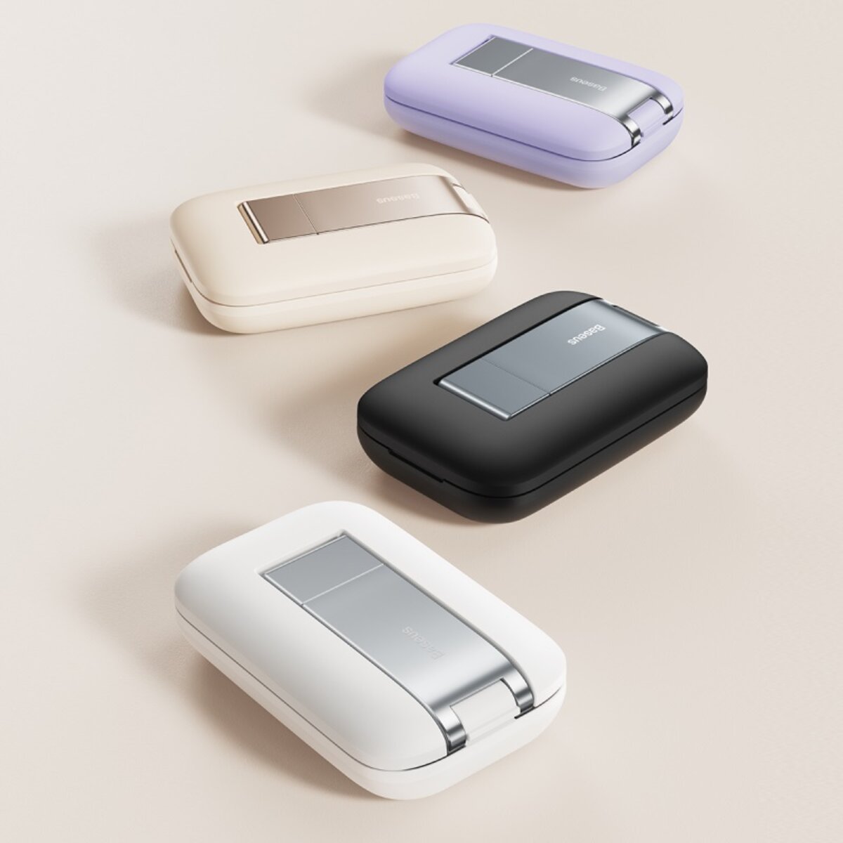 Тримач для телефона Baseus Seashell Series Folding Phone Stand Cluster Black на малюнкі №7