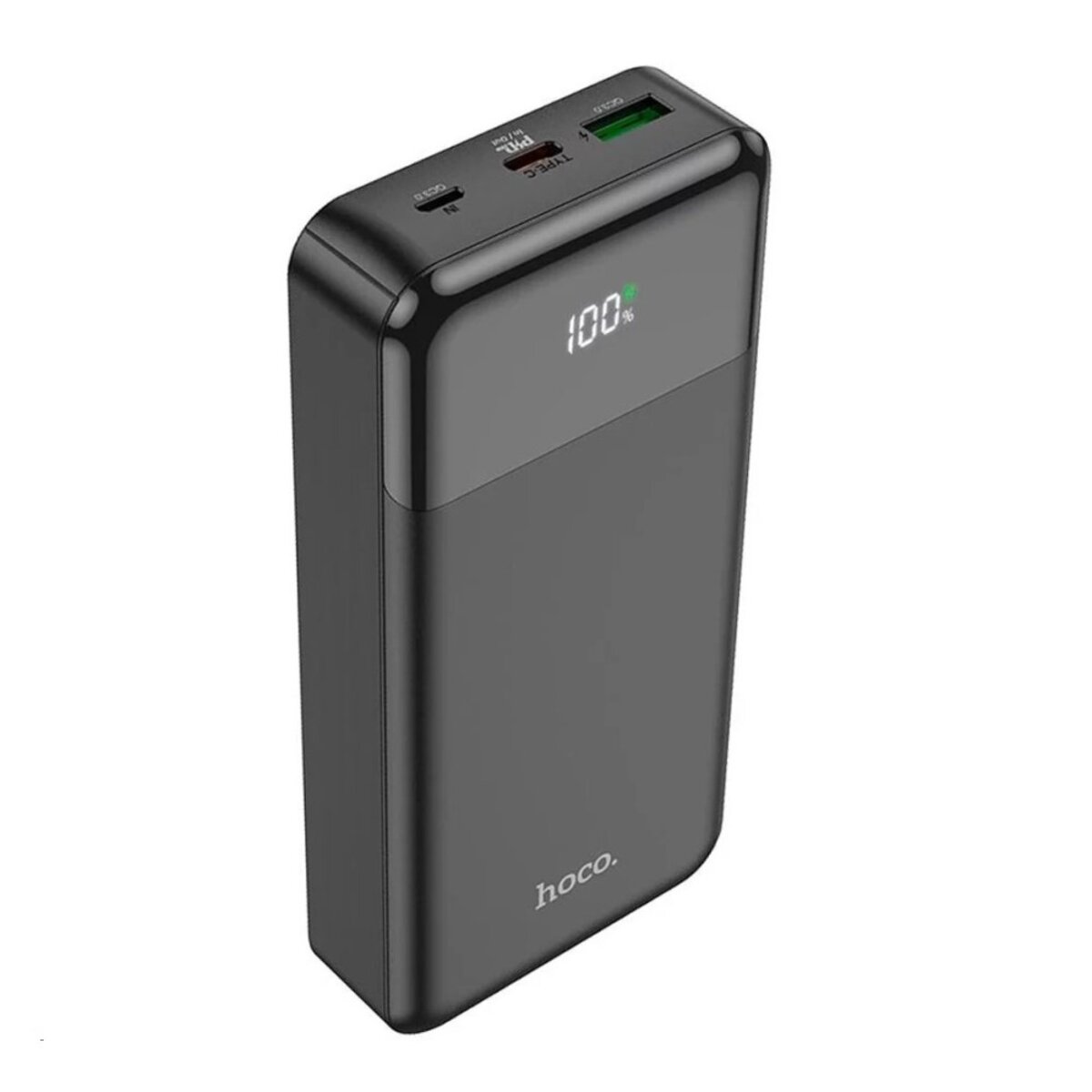 Зовнішній акумулятор HOCO J102A Cool figure PD20W+QC3.0 power bank(20000mAh) Black на картинке №1