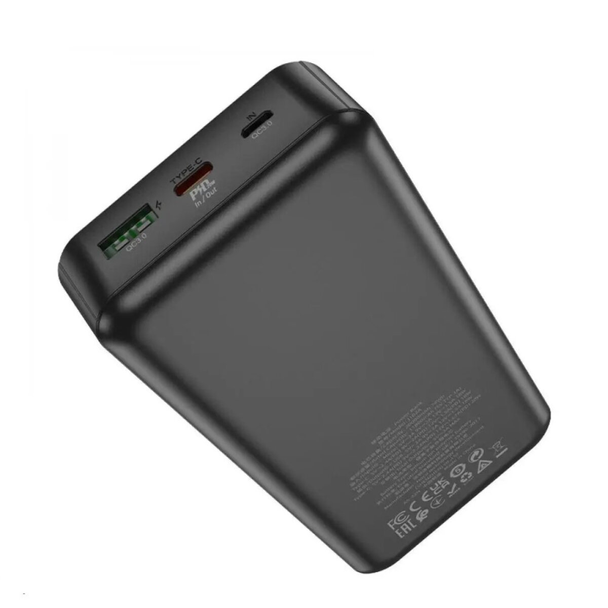 Зовнішній акумулятор HOCO J102A Cool figure PD20W+QC3.0 power bank(20000mAh) Black на картинке №3