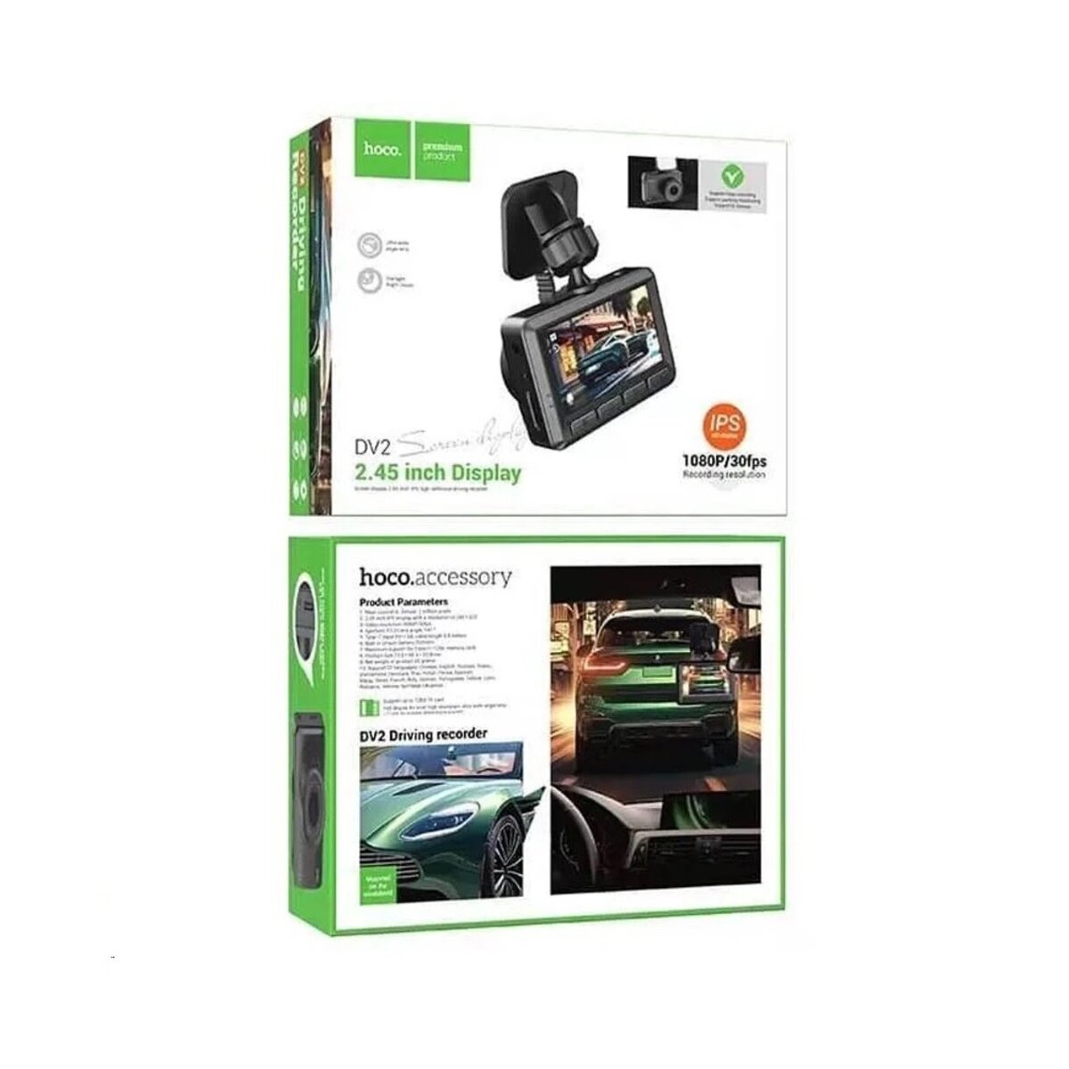 Відеореєстратор HOCO DV2 Driving recorder with display Black на малюнкі №2