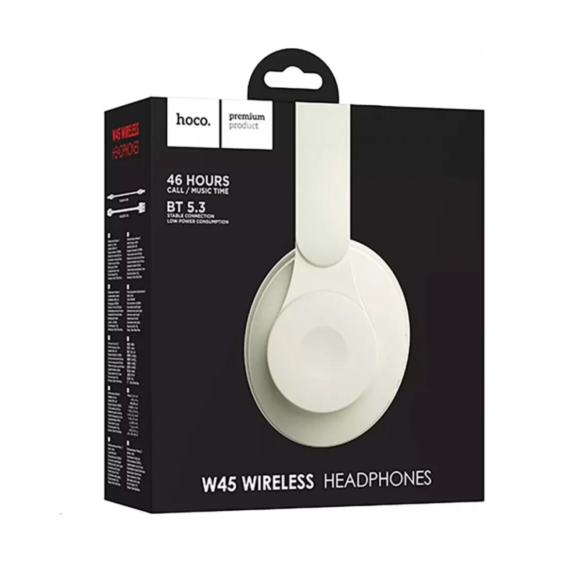 Бездротові навушники HOCO W45 Enjoy BT headset Milky White на малюнкі №4