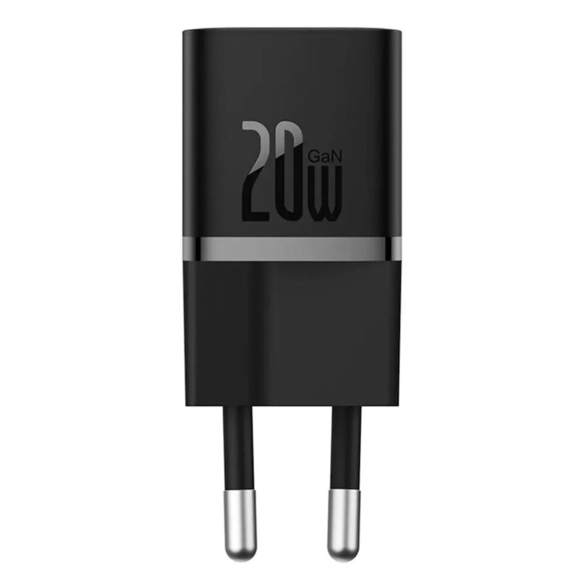 Мережевий зарядний пристрій Baseus GaN5 Fast Charger(mini) 1C 20W EU Black (CCGN050101) Фотографія №1 Мережевий зарядний пристрій Baseus GaN5 Fast Charger(mini) 1C 20W EU Black (CCGN050101) на малюнкі №1