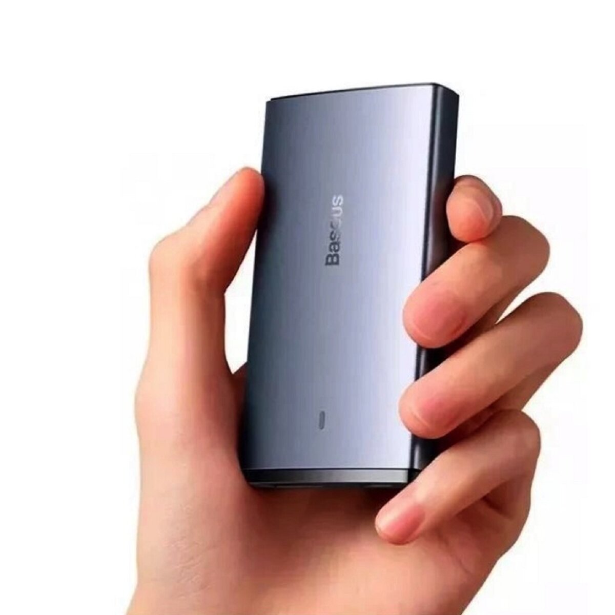 Мережевий зарядний пристрій Baseus GaN5 Pro Ultra-Slim Fast Charger C+U 65W Gray((With Mini White Cable Type-C to Type-C 100W(20V/5A) 1m Black) (CCGP150113) на картинке №5