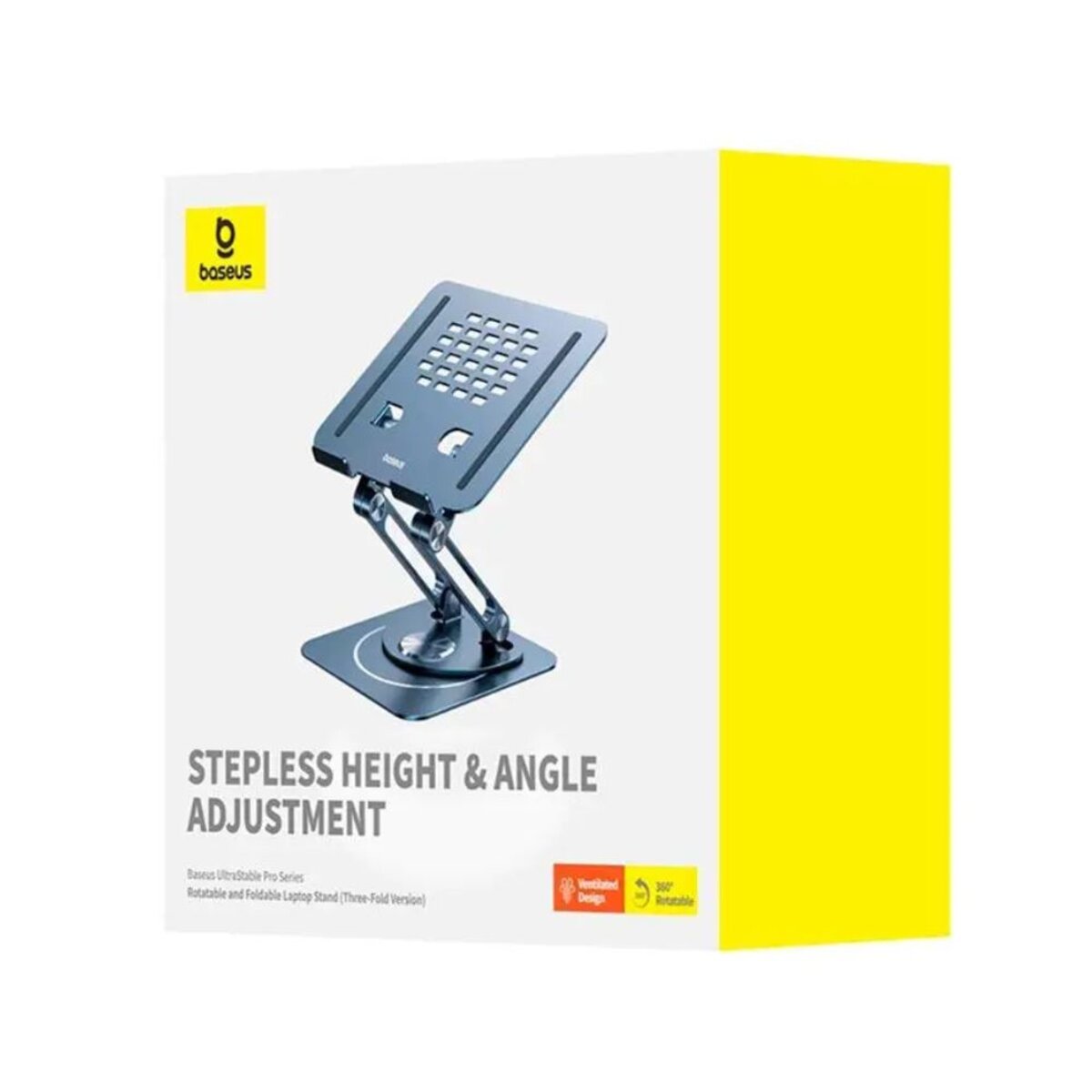 Підставка для ноутбука Baseus UltraStable Pro Series Rotatable and Foldable Laptop Stand (Three-Fold Version) Space Grey на малюнкі №2