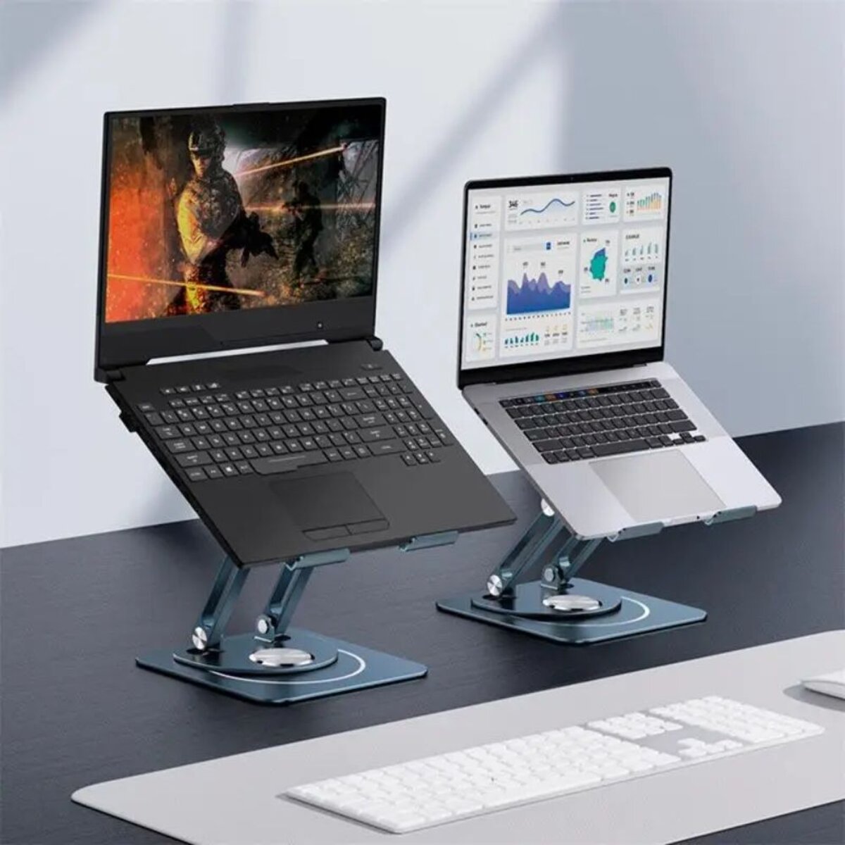 Підставка для ноутбука Baseus UltraStable Pro Series Rotatable and Foldable Laptop Stand (Three-Fold Version) Space Grey на малюнкі №7
