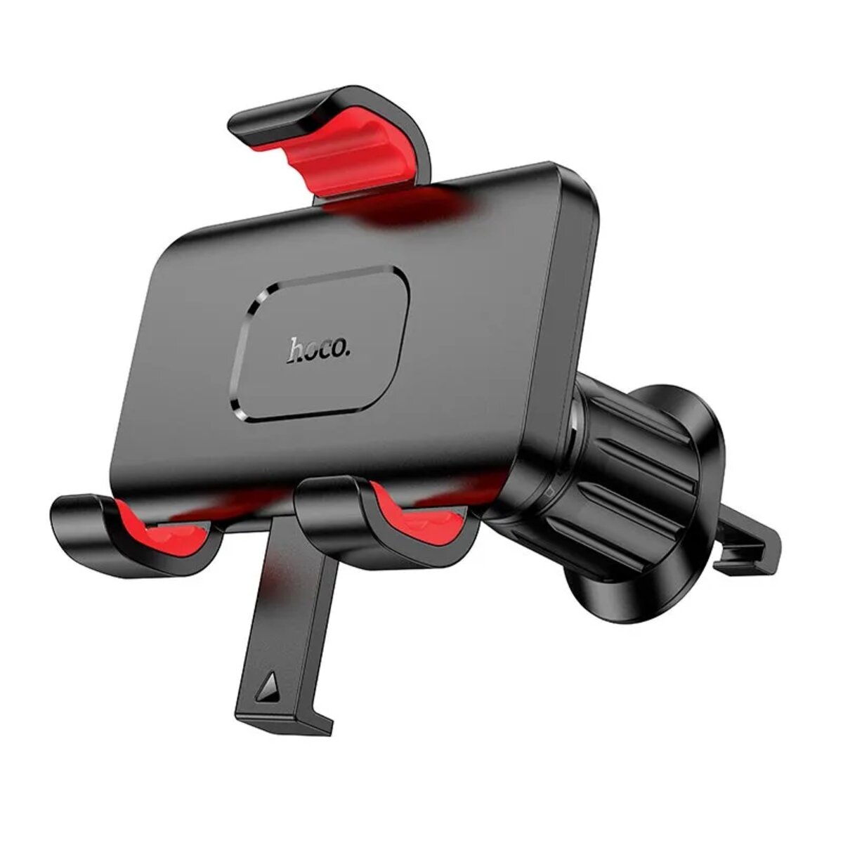 Автотримач для телефона HOCO H21 Dragon automatic clamp car holder(air outlet) Red Black (6942007605649) на малюнкі №1