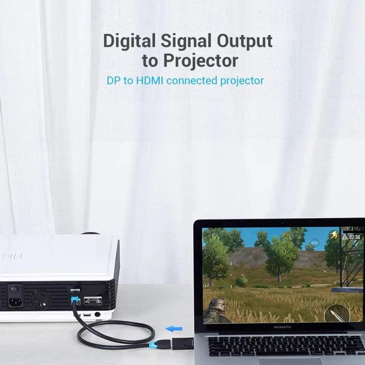 Адаптер Vention DP Male to HDMI Female Adapter Black (HBKB0) на малюнкі №8