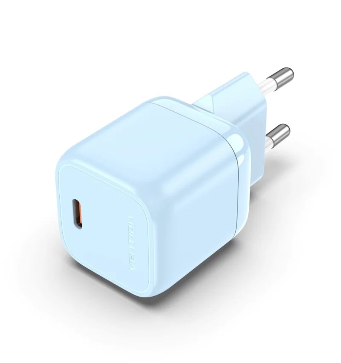 Мережевий зарядний пристрій Vention 1-port USB-C GaN Charger(30W) EU-Plug Blue (FAKL0-EU) Фотографія №1 Мережевий зарядний пристрій Vention 1-port USB-C GaN Charger(30W) EU-Plug Blue (FAKL0-EU) на малюнкі №1