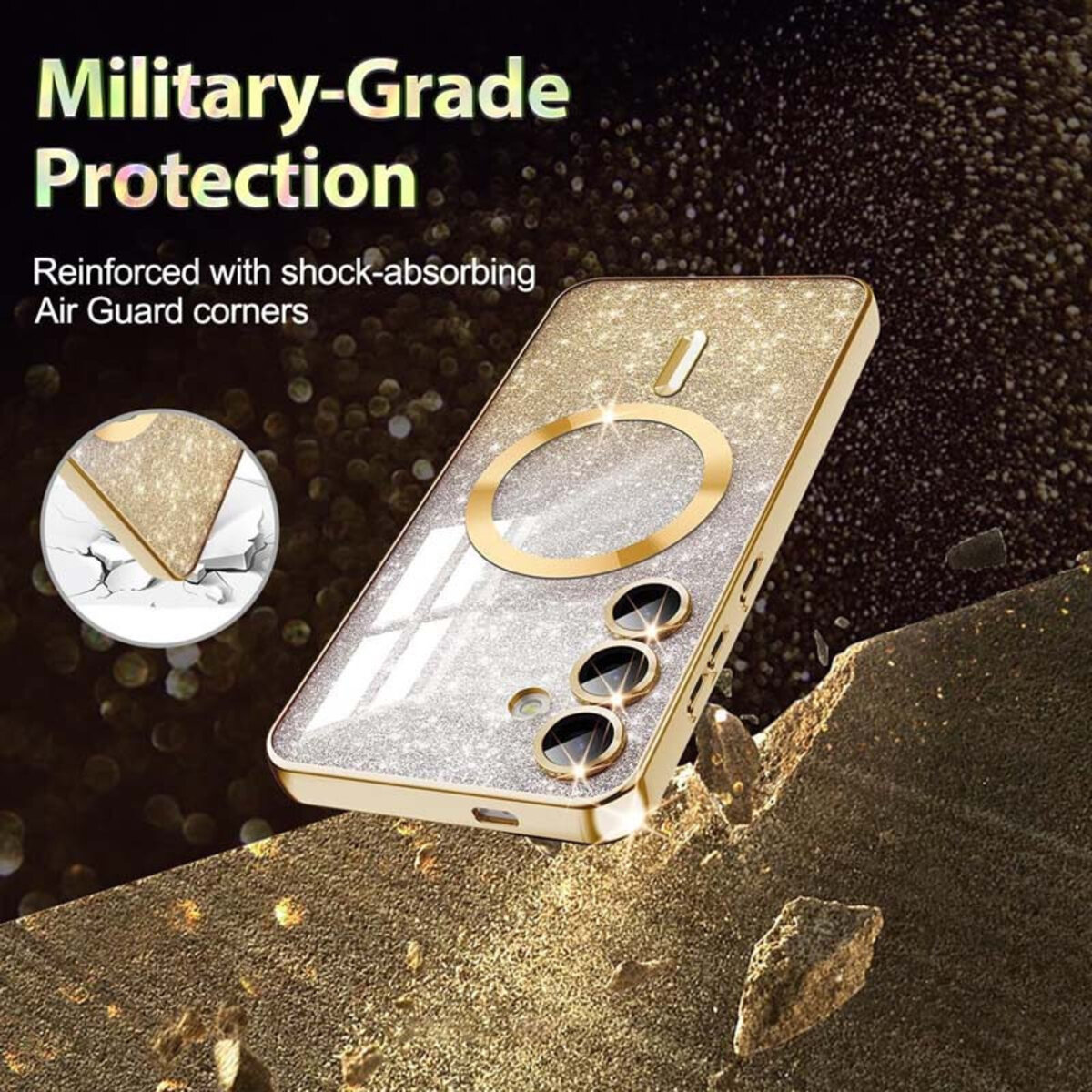 Чохол для смартфона Cosmic CD Shiny Magnetic for Samsung Galaxy S24 Plus Gold (CDSHIS24PGold) смотреть фото №3