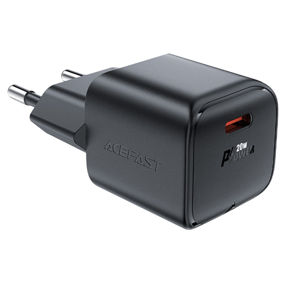 Мережевий зарядний пристрій ACEFAST A73 mini PD20W GaN USB-C charger Black на малюнкі №3