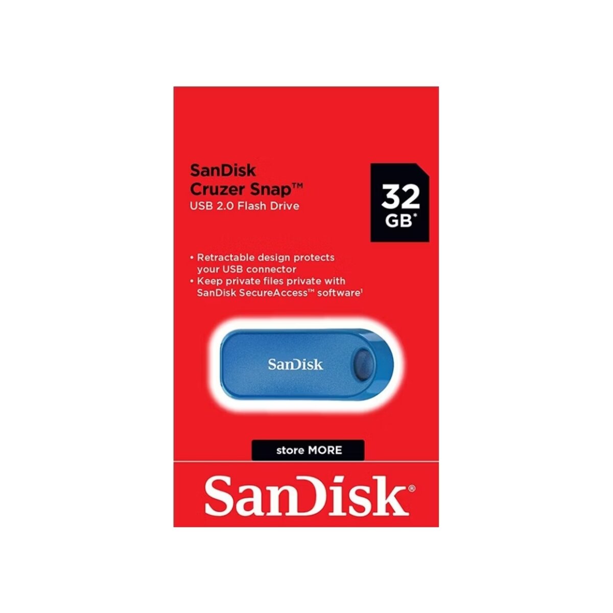 Flash SanDisk USB 2.0 Cruzer Snap 32Gb Blue (SDCZ62-032G-G35B) Фотография №3 Flash SanDisk USB 2.0 Cruzer Snap 32Gb Blue (SDCZ62-032G-G35B) смотреть фото №3
