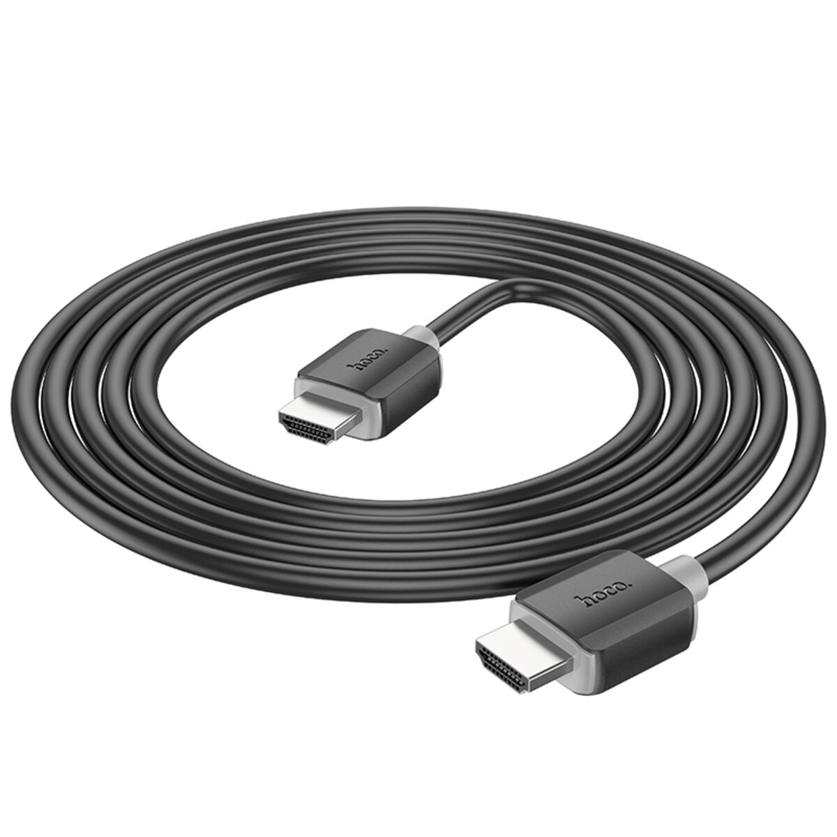 Кабель HOCO US08 HDTV 2.0 male-to-male 4K HD data cable(L=2M) Black (6931474799395) на картинке №5