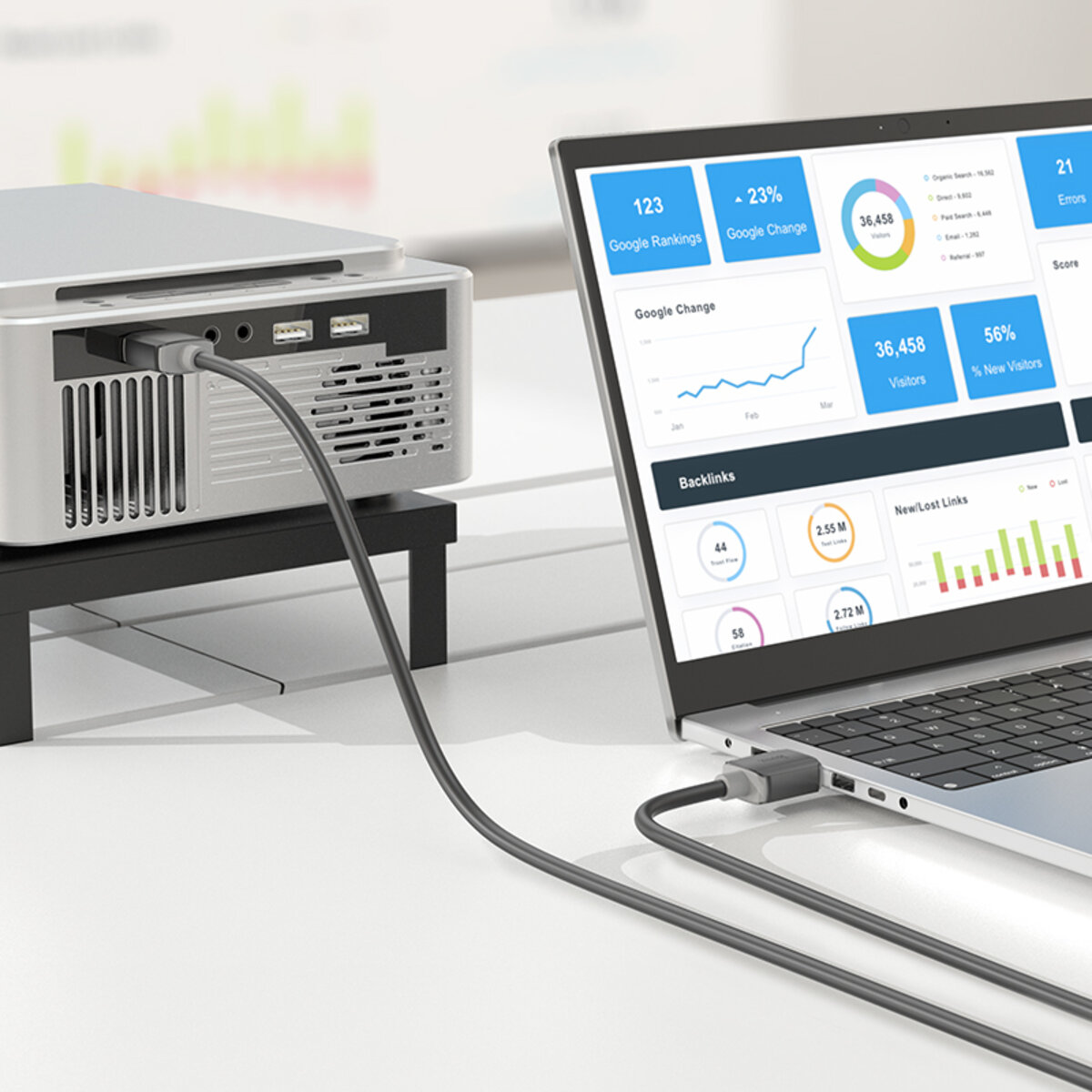 Кабель HOCO US08 HDTV 2.0 male-to-male 4K HD data cable(L=2M) Black (6931474799395) на картинке №6