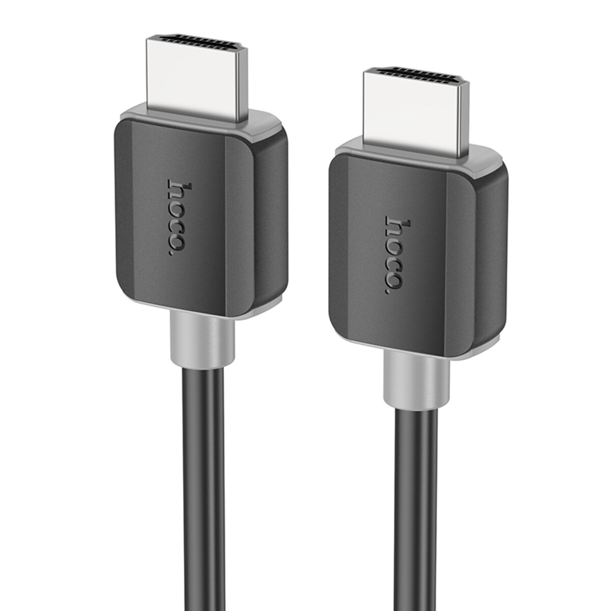 Кабель HOCO US08 HDTV 2.0 male-to-male 4K HD data cable(L=2M) Black (6931474799395) на картинке №1