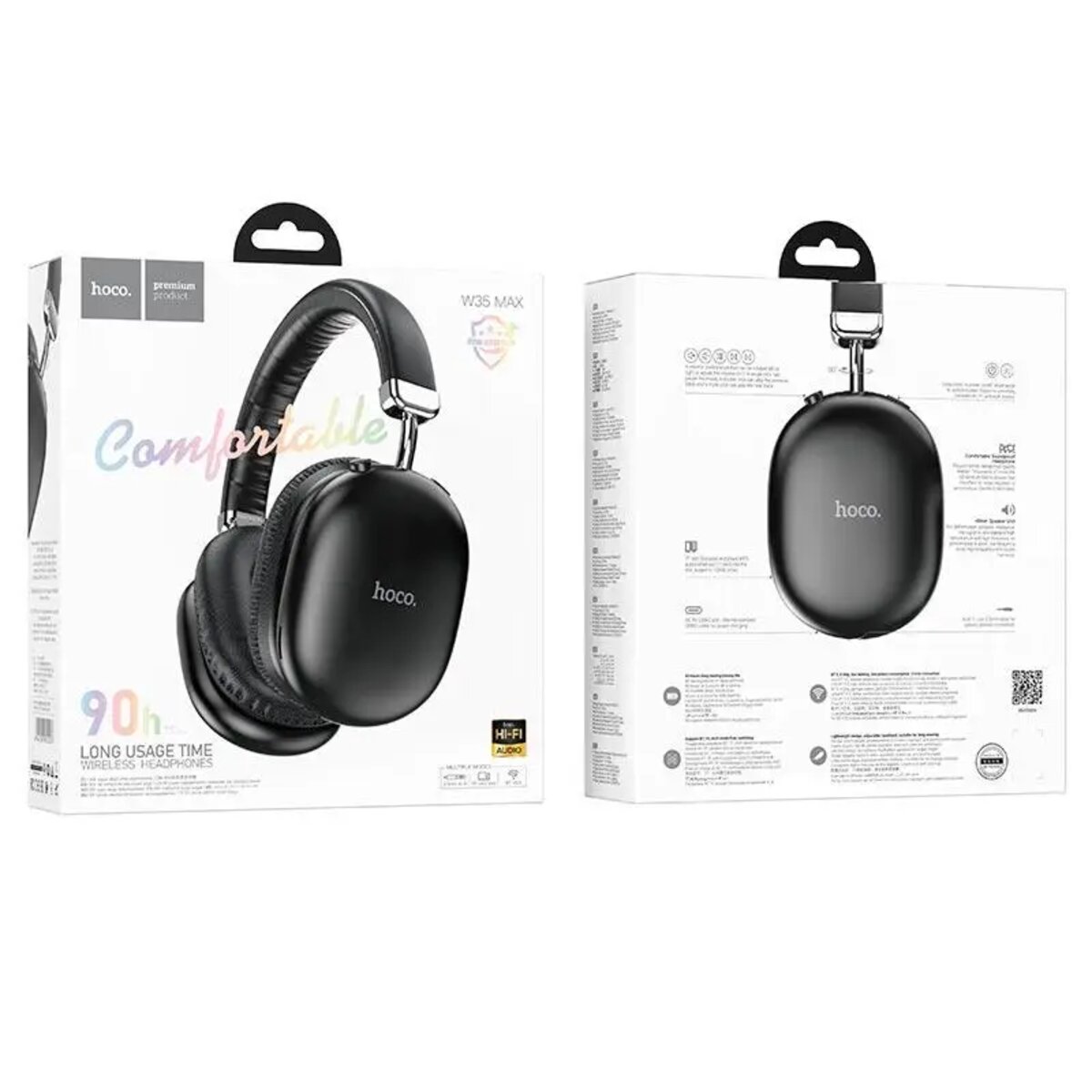 Бездротові навушники HOCO W35 Max Joy BT headphones Black Фотографія №6 Бездротові навушники HOCO W35 Max Joy BT headphones Black на малюнкі №6