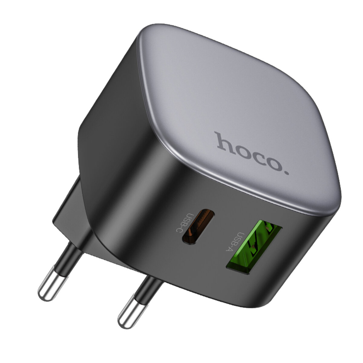 Мережевий зарядний пристрій HOCO CS32A Rise PD20W+QC3.0 charger Black на малюнкі №6