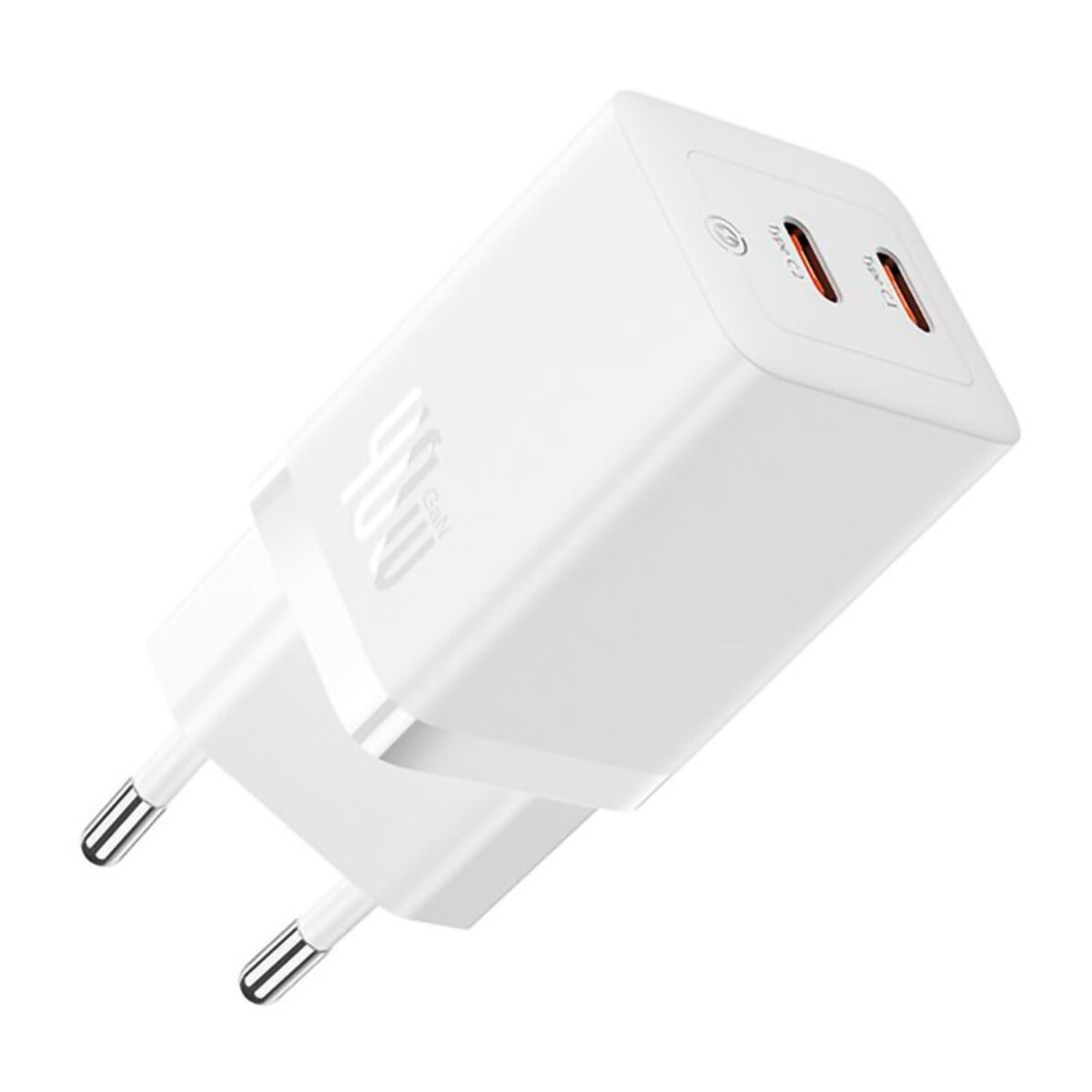 Мережевий зарядний пристрій Baseus GaN5 Pro Fast Charger C+C 40W EU White (CCGP180102) на картинке №1