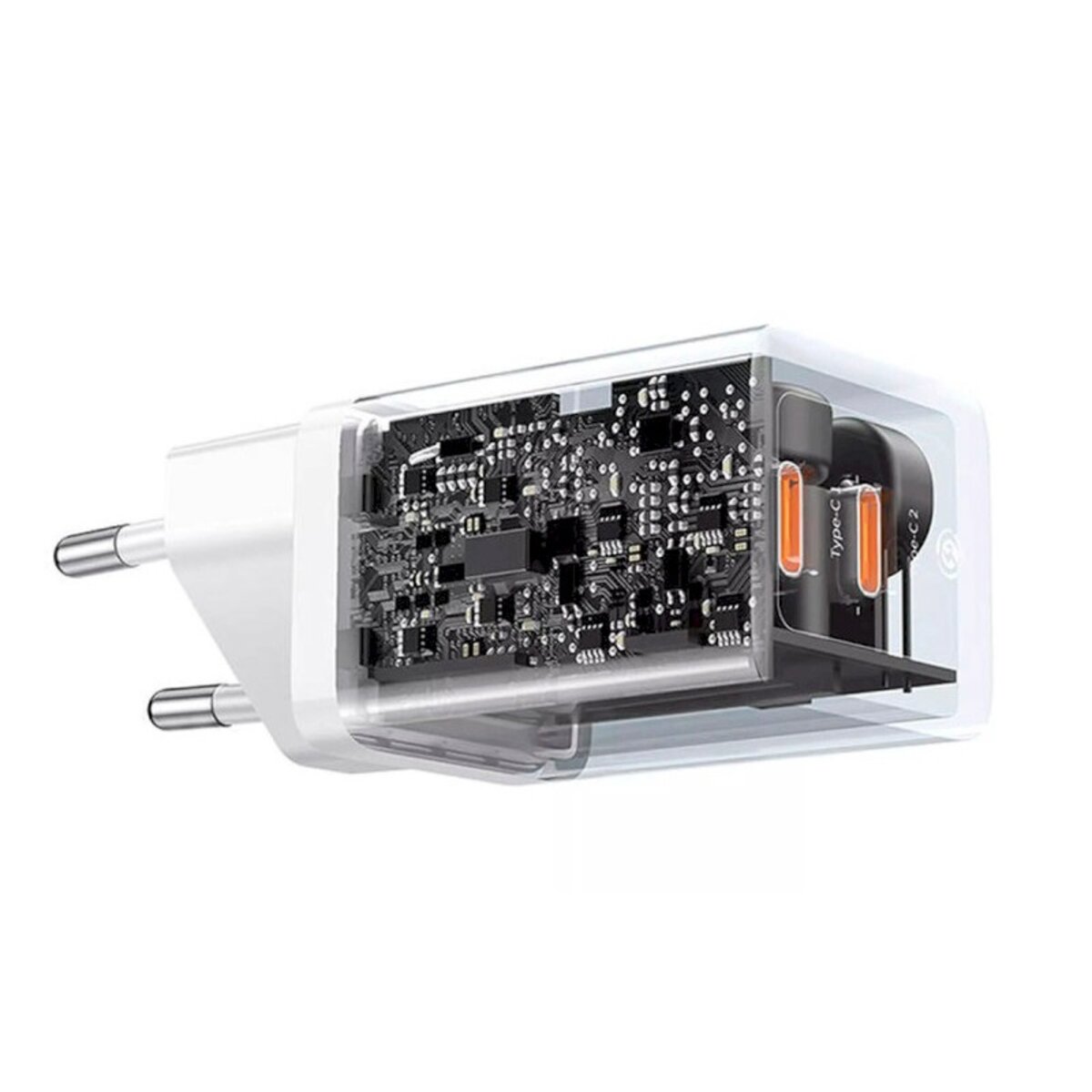 Мережевий зарядний пристрій Baseus GaN5 Pro Fast Charger C+C 40W EU White (CCGP180102) на картинке №5