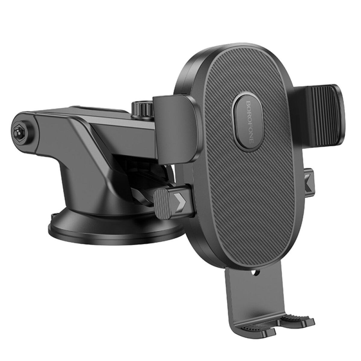 Автотримач для телефона BOROFONE BH93 Grand one-button car holder(center console) Black на картинке №2