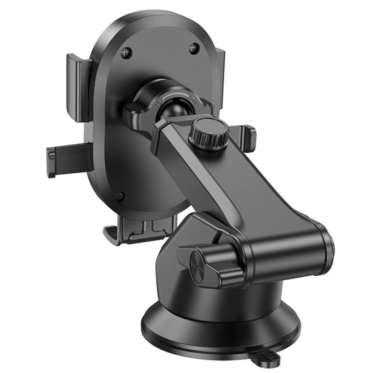 Автотримач для телефона BOROFONE BH93 Grand one-button car holder(center console) Black на картинке №3