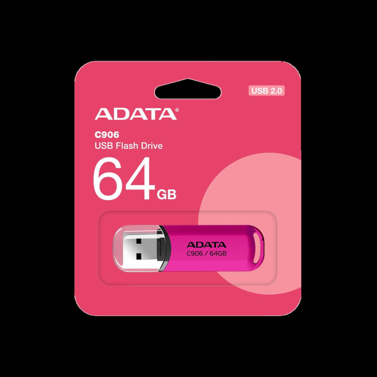 Flash A-DATA USB 2.0 C906 64Gb Purple Pink (AC906-64G-RPP) смотреть фото №3
