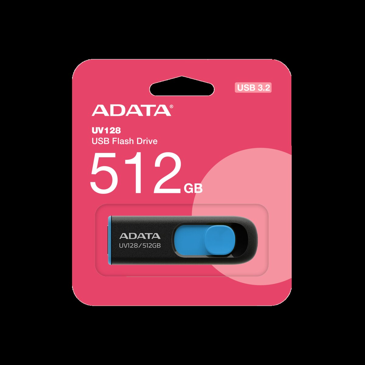 Flash A-DATA USB 3.2 UV 128 512Gb Black/Blue (AUV128-512G-RBE) Фотография №4 Flash A-DATA USB 3.2 UV 128 512Gb Black/Blue (AUV128-512G-RBE) смотреть фото №4
